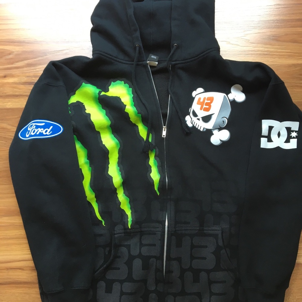 Ken Block Monster Energy Nascar Hoodie XL Black